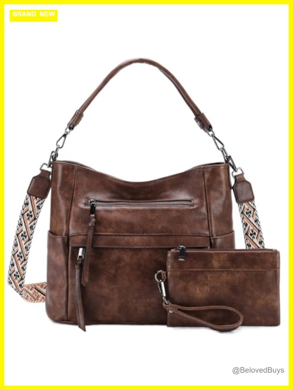 Large Hobo Purse with RFID Wallet Set
